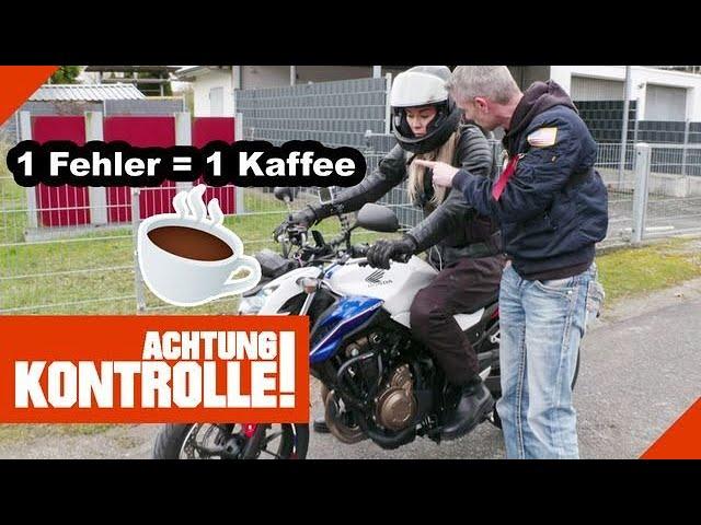 Einen Kaffee bitte!  Zum ersten Mal auf dem Motorrad! |1/2| Kabel Eins | Achtung Kontrolle