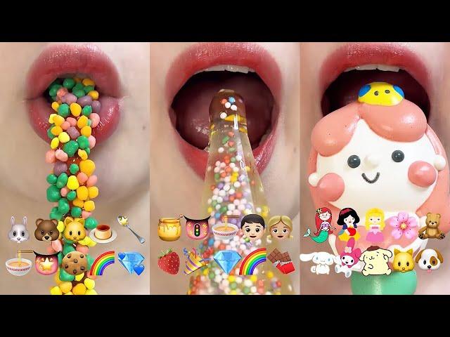 asmr 1HOUR EMOJI FOOD CHALLENGE MUKBANG 1시간 이모지 챌린지 먹방 모음집 eating sounds