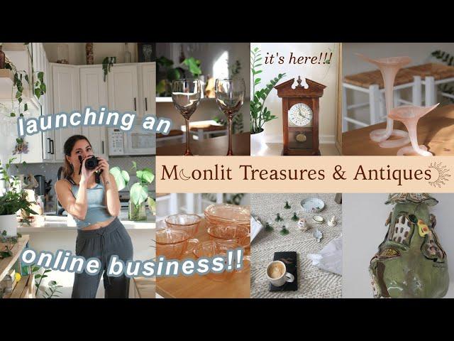 i opened my own antique store!!! Moonlit Vintage has LAUNCHED  haul, business info + more!!