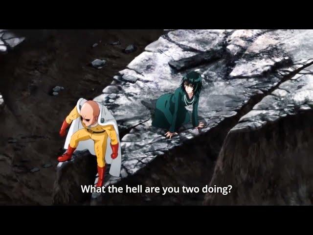 ワンパンマン Saitama protects Fubuki from the fastest dangerous criminal, Tasumaki is confused Saitama