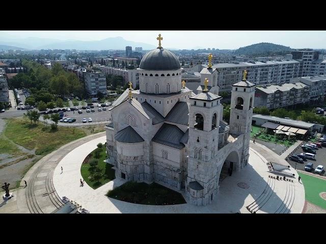 Cathedral of the Resurrection of Christ.  By DRONE!!  AMAZING!!!  - Podgorica Montenegro - ECTV