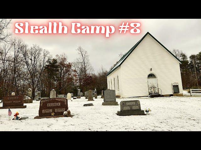 Cemetery Stealth Camp #8 Creepiest and Coldest YET!!!