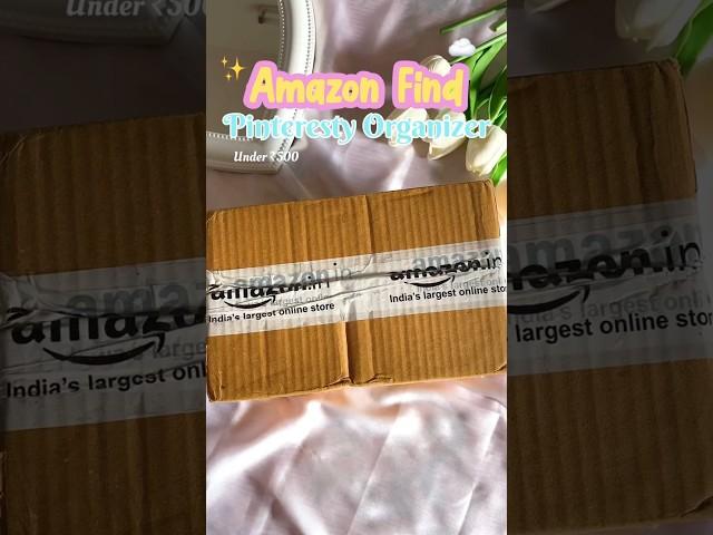 white aesthetic amazon finds  #amazon #unboxing #white #organizer #shorts #youtubeshorts