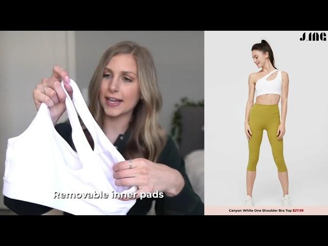 J.ING Women's Activewear Unboxing with @Amanda Banic | Canyon White One Shoulder Bra Top