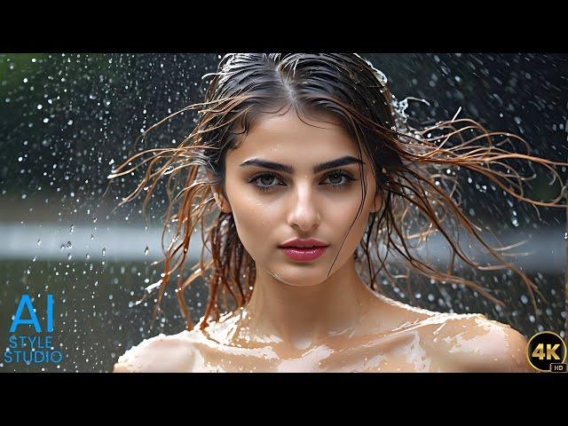 4K AI Art Lookbook Video of AI Girl ｜ Adorable Pakistani Girl with Open, Wet Hair