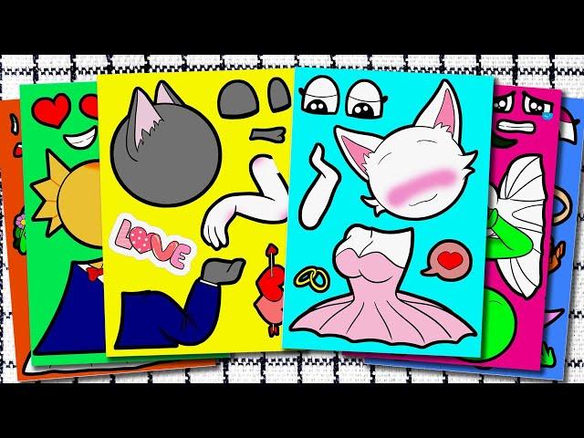 Incredibox Sprunki Sinner Edition But WENDA x GRAY CAT MOD | DIY PAPER STICKER #incrediboxsprunki