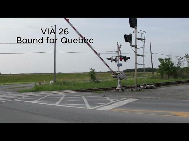 VIA Rail 26 towards Quebec at Saint-Liboire. #2