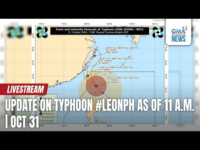 LIVE: Update on Typhoon #LeonPH as of 11 a.m. (October 31, 2024) - Replay