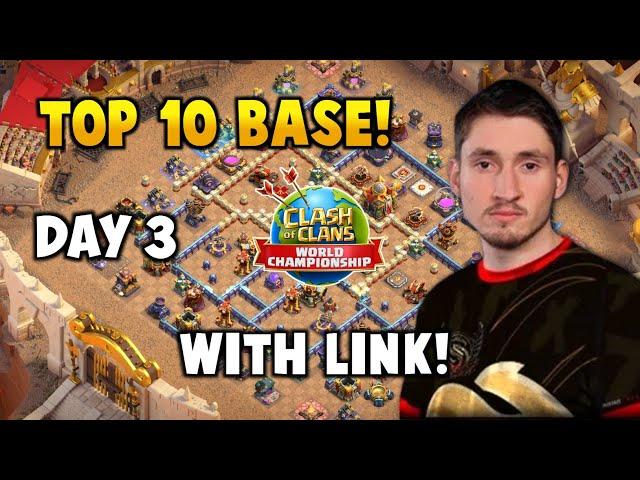 TOP 10 TH16 WORLD CHAMPIONSHIP BASE WITH LINK | CLASH WORLD FINALS DAY 3 BASES | COC.