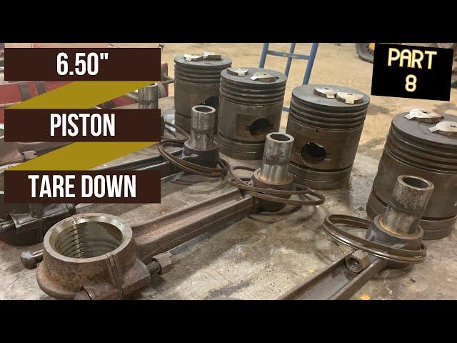 Caterpillar SIXTY Rebuild Project - Disassembly Part 8 piston and rod tare down