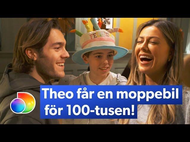 Pernilla kommer på ett fett rim för Theos födelsedag | Wahlgrens värld | discovery+ Sverige