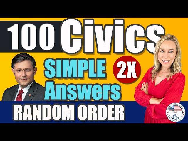 2024 U.S. Citizenship Official USCIS 100 Civics Questions 2008 version  Repeat Twice