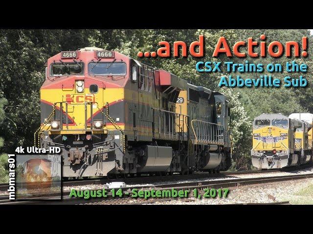 [5P][4k] ... and Action! CSX Trains on the Abbeville Sub, GA, 08/14-09/01/2017 ©mbmars01