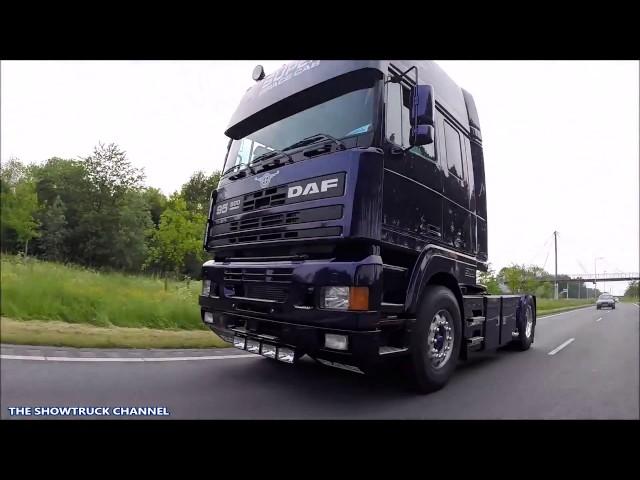 1994 DAF 95.500 CUMMINS DIESEL + JAKE BRAKE ROLLING FOOTAGE