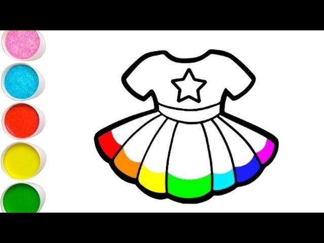 how to draw a frock drawing |cute frock drawing for girls#dress #dressdrawing#drawing#drawingforkids