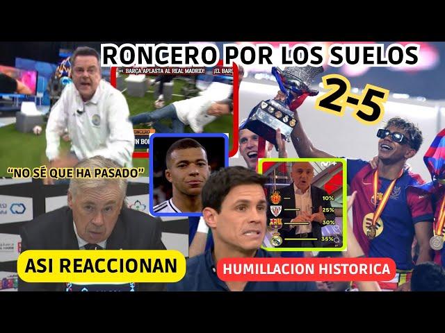  EL BARÇA DE FLICK HUMILLA al MADRID y ASI REACCIONAN! RONCERO HUNDIDO ACABA por LOS SUELOS