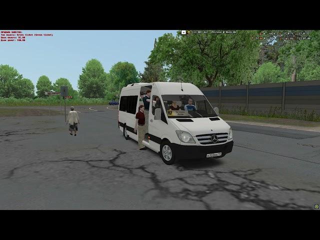 Чистогорская Обл.Жирово  Автовокзал   Mercedes-Benz Sprinter 313CDI Tourist.(Omsi 2)