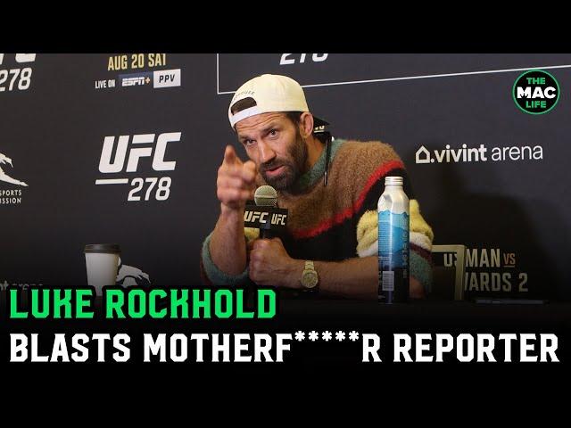 Luke Rockhold blasts reporter: "This motherf****r, you gotta do your f*****g homework"