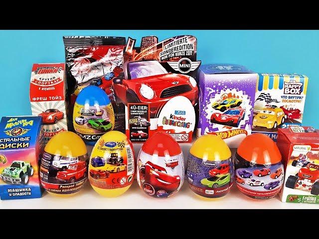 МАШИНКИ ТАЧКИ Mix! Сюрпризы ИГРУШКИ мультики Hot Wheels, Cars Sweet Box, Kinder Surprise unboxing