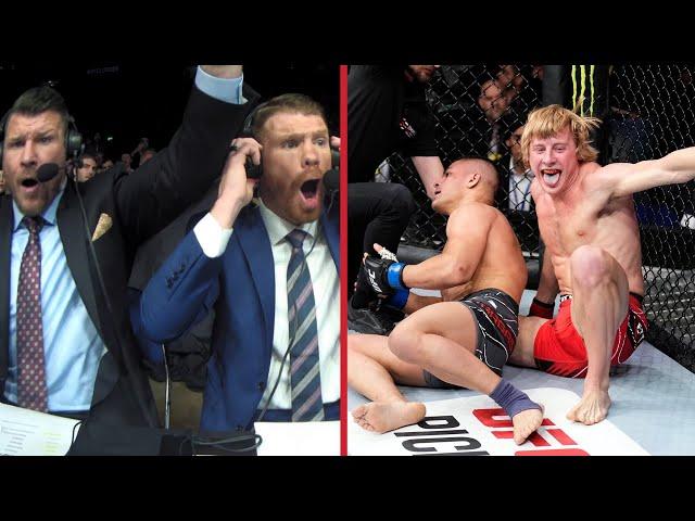 UFC London Commentator Booth Reactions