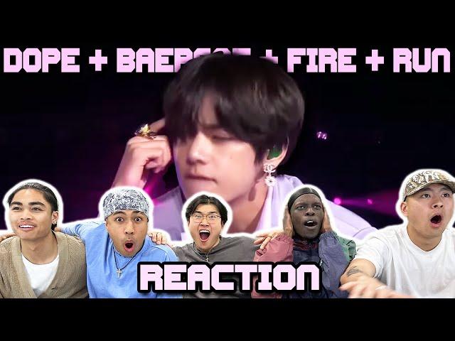 OUR FIRST TIME WATCHING BTS DOPE​ X​ BAEPSAE​ X FIRE X RUN​ LIVE