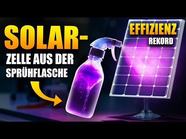 Geniale Erfindung: Sprüh-Solarzelle 95% günstiger als Solarmodule