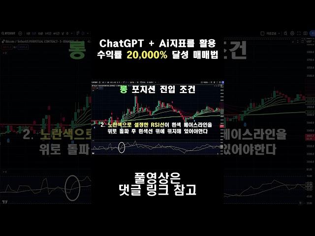 수익률 20,000%의 AI지표 + ChatGPT 를 활용한 매매법