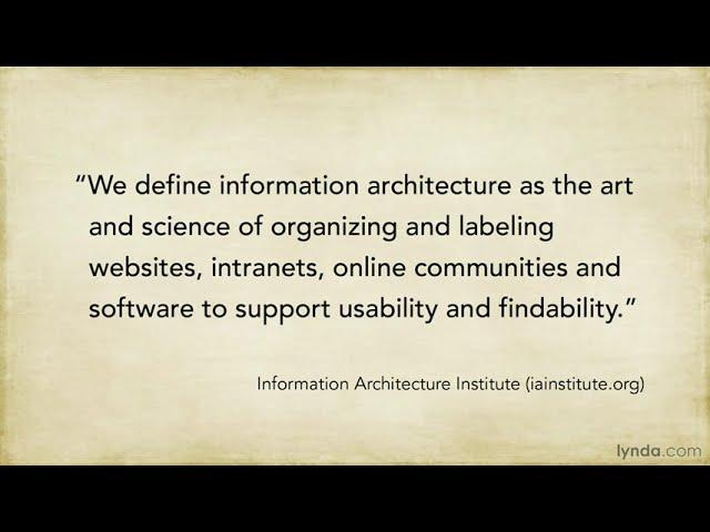 UX Tutorial - What is information architecture?