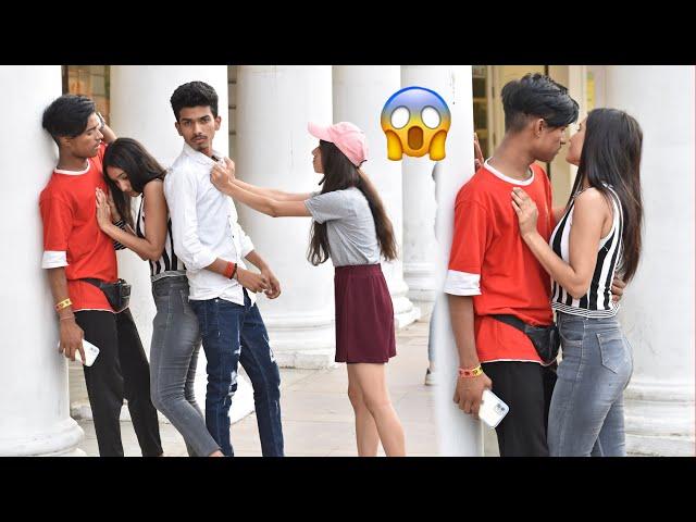 Accidentally hugged a handsome boy || prank in India || Ritika prank