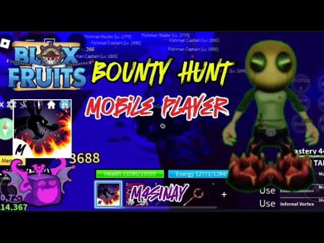 Bounty hunt with shadow fruit?!? | Mobile Player / Blox fruits