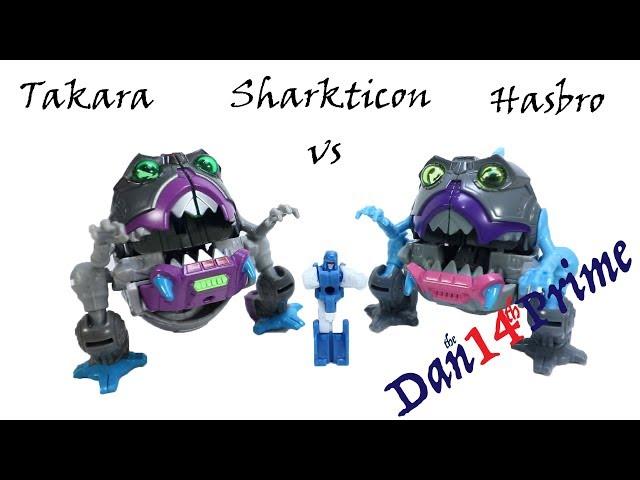 Sharkticon Gnaw Transformers Takara Legends vs Hasbro Titans Return