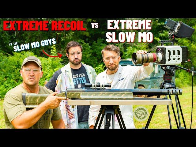 The Most Extreme Recoil vs Extreme Slow Mo (950 JDJ, 4 BORE, 50 BMG & More!!! ft. The Slow Mo Guys)