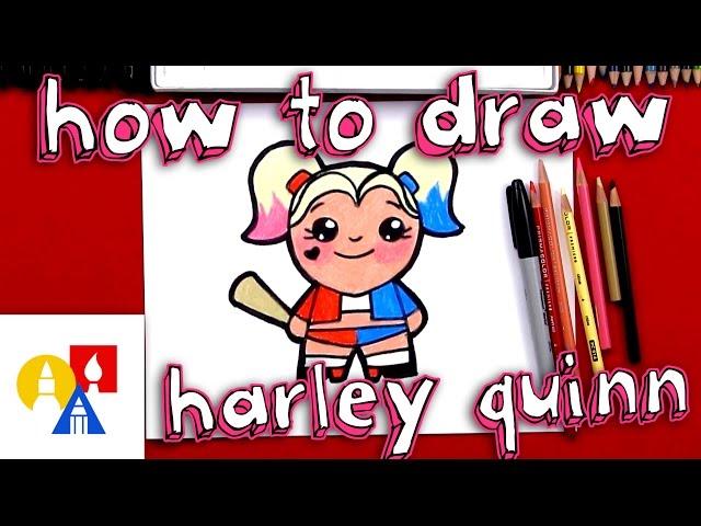 How To Draw A Cartoon Harley Quinn