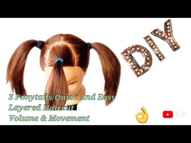 DIY Quick & Easy Layered Haircut At Home ️