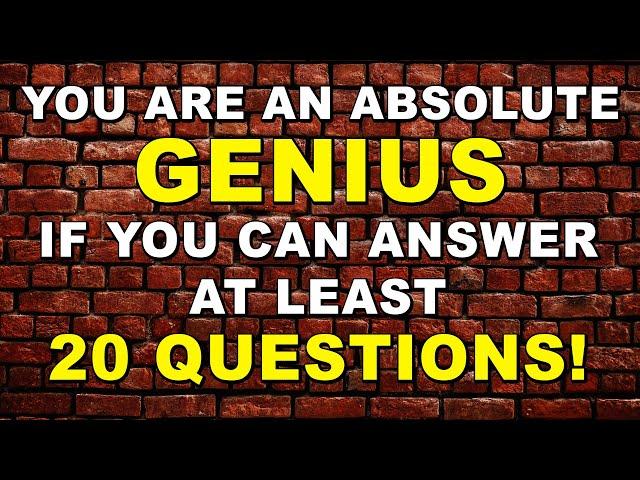 Elite General Knowledge Quiz - Only A Genius Brain Can Pass!  Ultimate Trivia Quiz Round 91