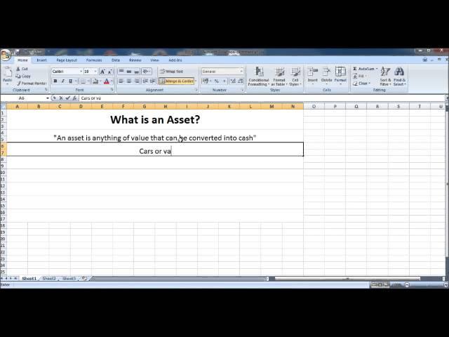 Free Online Bookkeeping Course #3 - What is an Asset?