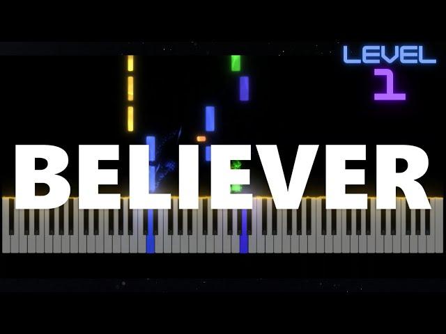 Believer - Imagine Dragons - EASY Piano Tutorial