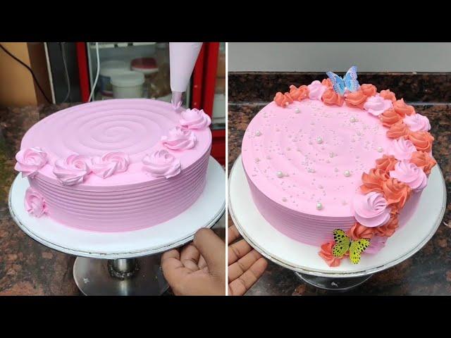 How To Make Full Nozzle Design Cake | Simple and Beautiful Cake