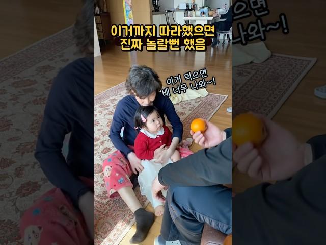 귤 때문에 신경전 벌이는 아기와 조부모님 ㅋㅋㅋ  #두돌아기