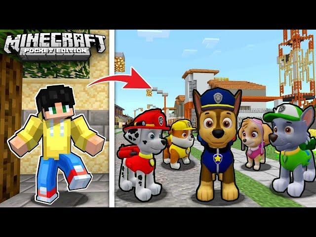 Team PAW PATROL SINAGIP ang UWU CITY sa HUSK ZOMBIE sa Minecraft PE