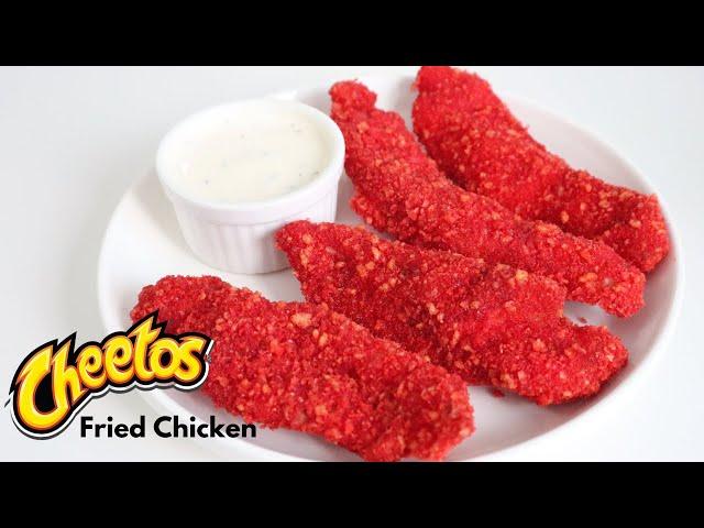 FLAMIN HOT CHEETOS FRIED CHICKEN TENDERS RECIPE | MUST TRY!