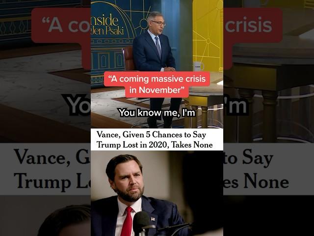 'A coming massive crisis in November': Katyal reacts to JD Vance's refusal to admit Trump lost