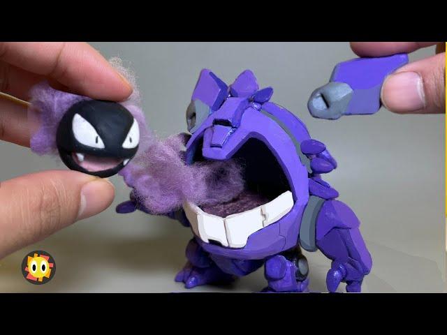 Pokémon Figures Making - Gengar Robot , Geodude mecha Robot ｜Clay art  Designed by @supbirdy