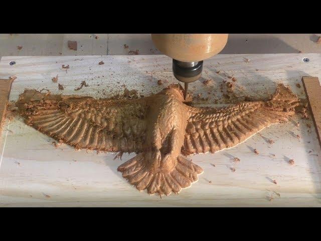 2M views CNC router CAN make $25,000  per month carving a 3D American bald eagle I CAN SHOW YOU HOW