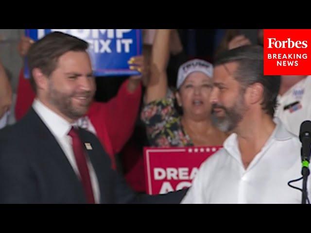 BREAKING NEWS: Donald Trump Jr. Joins JD Vance On Stage During Campaign Rally In Las Vegas, Nevada