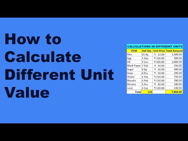 The Hidden Secrets of MASTERING Calculations in Any Unit! #EXCEL #tellingtube