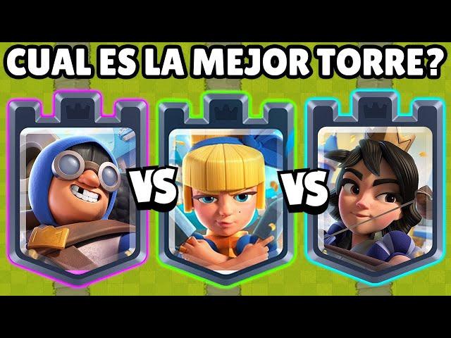 CUAL ES LA MEJOR TORRE? | DUQUESA de DAGAS vs CAÑONERO vs PRINCESA | Clash Royale