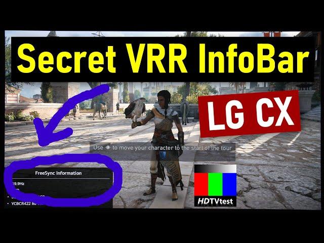 LG CX Has A Secret G-SYNC/ Freesync/ HDMI 2.1 VRR Information Bar