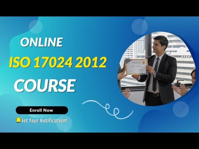ISO/IEC 17024 Training Course