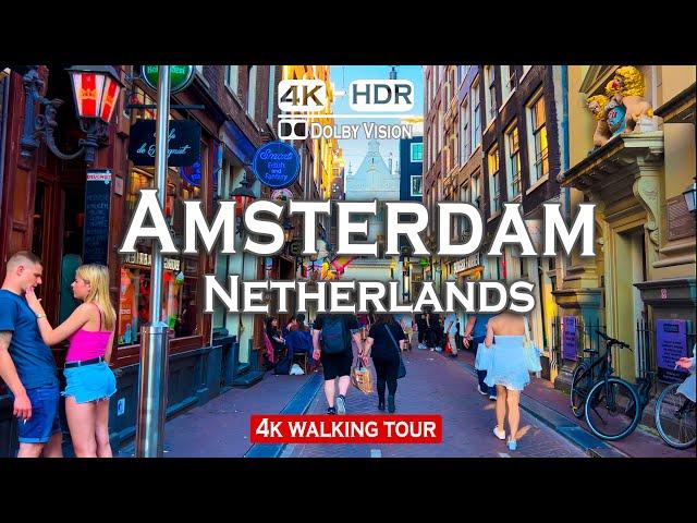 Amsterdam, Netherlands 4K Walking Tour | Iconic Summer 2024 Journey in HDR